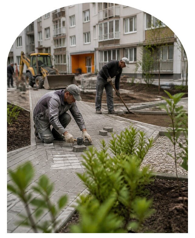 Благоустройство двора многоквартирного дома в Спасске-Дальнем